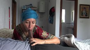 A Turkish hotel maid is NOT SCARED when AMERICAN SOLDIER shows his big black cock