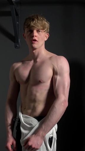 Muscular Czech Boy Jerks Off Big Cock   Clip 1