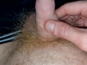 Fiddling with my little limp dick