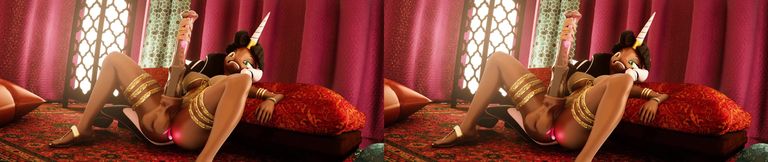 Futanari Aisha's Solo Vibrator Play Results in Self Facial