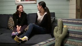 Amanda & Rose talk tickling on the couch!