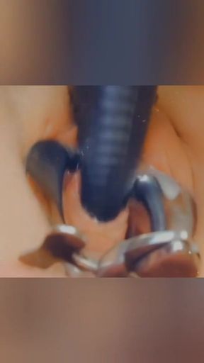 Key moment from &quot;German sub SklavinS a new Peehole Slave Training! Until her Master can fuck her urethral!!&quot;