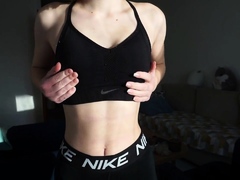 Stripping Out of My Gym Kit - Nike Babe!