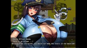 Big Breasts Youkai Busters - let'_s play without comments [PornPlay Hentai game] Ep.2 Massive tits bouncing in cowgirl position while fucking a chubby woman monster