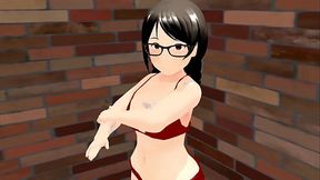 【Kyo】Anime girl hiding her body with only bubbles.【bubble bath】