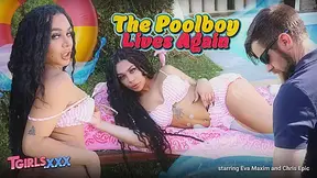TGIRLS XXX - Eva Maxim Feels Hot To Fuck The Poolboy