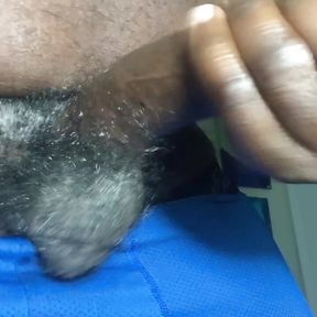 Black cock gay man  jerking off &amp; cumming with big load, while moaning &amp; talking dirty