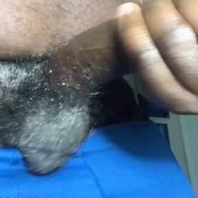 Black cock gay man  jerking off &amp; cumming with big load, while moaning &amp; talking dirty