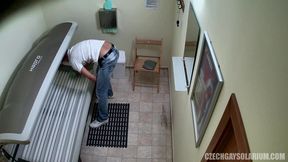 Czech Gay Solarium 14 Skinny Hung Twink’s Secret Tanning Booth Show