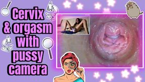 Masturbation to Orgasm with PussyCam and Vibrator | Cervix