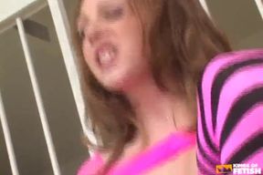 Naughty babe get her fuck holes boned by a guy with huge dick