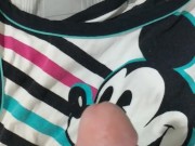 Found her Bra and covered it in cum