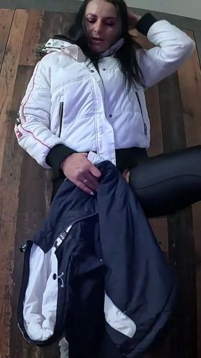 Double Downjacket Fetish - Sexy Dance, Soft Touch & Masturbation 325