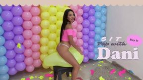 Neon Delight: Dani Bounce on Big balloons