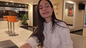 i meet an old friend at a hotel and she invites me to her room.