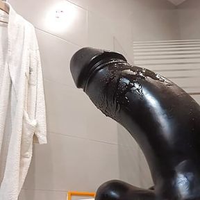 Second time with the huge GERHARD Dildo with a 100mm head