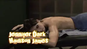 Jennifer Dark And Madison James Enjoy Greasing Up And Using Strapons
