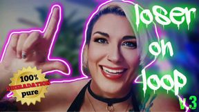 Loser on Loop v.3 with Mocking Laughter- 100% Pure Degradation Series | Femdom Verbal Humiliation | MILF Goddess