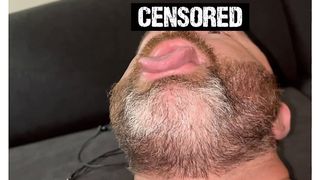 Doing some precum and cum eating straight from my cock while listening to cock whore and cum eating instruction videos