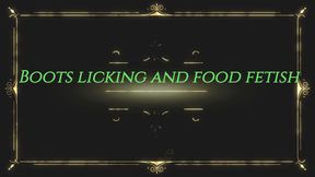 Boots licking and food fetish with my whore Faith in attic