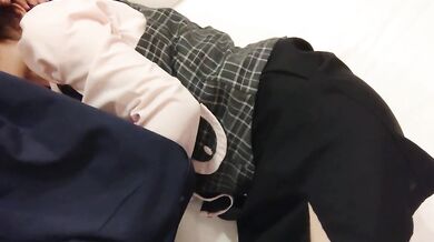 Amateur POV-Office lady assistant writhes in agony as she cums with cunnilingus-creampie-cosplay