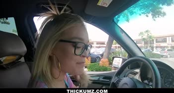 Katie Kush Teases in Cheeky Shorts, Big Cock Fills Her Thicc Body