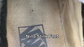 POV: Stinky Feet Fetish. Taking off the sweat Sneakers