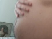 Belly rub after inflation
