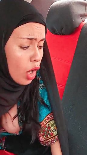 Indian stepmother wearing hijab gets fucked in car   Clip 1