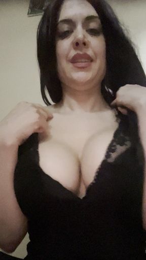 Sexy gothic girl Big titty tease joi