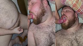 hairy bear sucks my cock