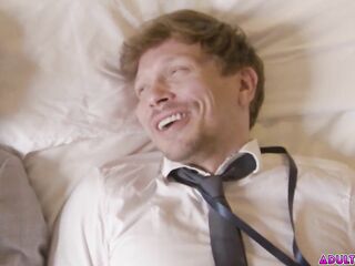 Watch what happens when 2 lads share hotel room the final night of a crypto expo! Work colleagues Ethan Pursue and Adrian Hart cheat on their girlfriends!