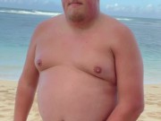 Getting Hard on a Nude Beach - more on my OnlyFans @westcub86