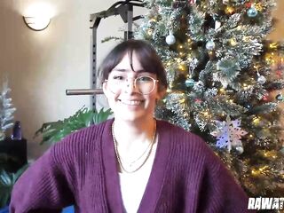 Kitty Valance Presents Her Pink Cunt As Surprise Holiday Gift