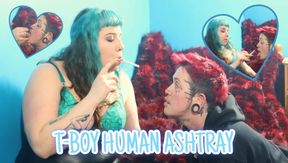 Femdom & T-Boy Human Ashtray