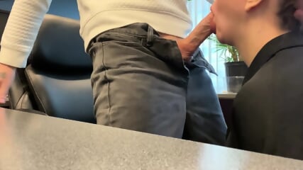 Office blowjob secretary fucks boss for bad performance