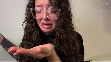 The giantess found a man curled up to sneeze on him