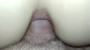 Innocent Asian girl's first anal creampie with a European husband