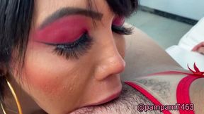 fiz uma festinha com as minhas amigas trans e no final teve leite na boquinha