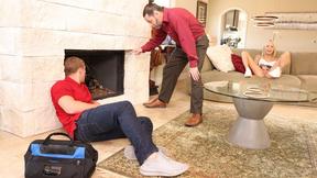 ”Step Dad voyeured Chloe Temple during getting banged in the living room”