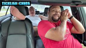 ”Chub Matt is so happy Devon sniffs his feet for a brief minute”