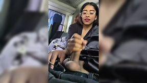 Horny Sister In Law Blows My Big Cock On Crowded Bus Then Swallows My Hot Load