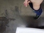 HD Public Solo Cum squirting into the sink!
