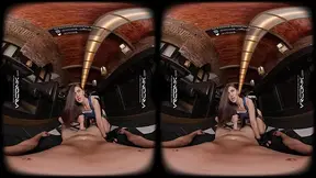 Brunette Jill Valentine in VR Cosplay Parody