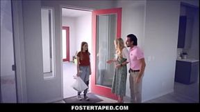 Tiny Teen New Foster Stepdaughter Stepfamily Fucked By Hot Blonde Big Tits MILF