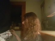 Sex in the kitchen and he gives me a facial