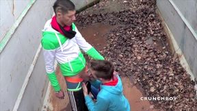 romantik fucked by striaght badboy in the night in exhib parc