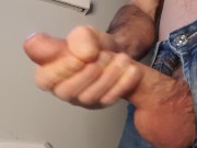Jack off before work,nice cumshot!