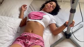 My little stepsister comes home late from a party and as punishment I fuck her hard until I cum RICH