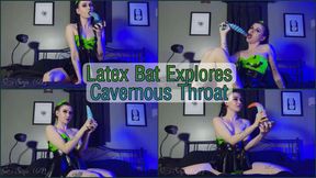 Latex Bat Explores Cavernous Throat